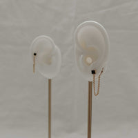 Rue Square Noir Earrings