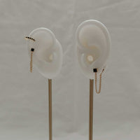 Rue Square Noir Earrings