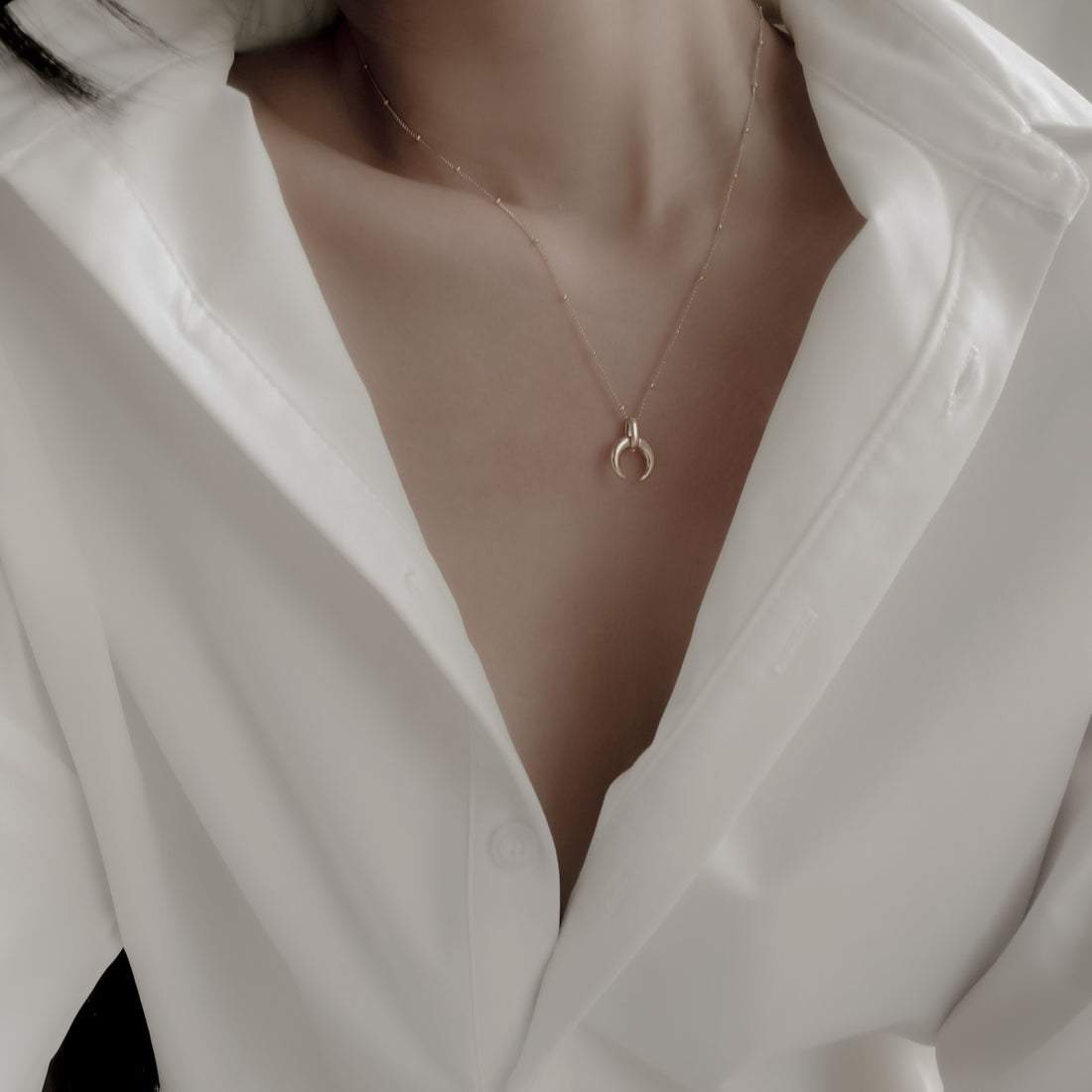 Reina Mini Crescent Necklace