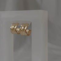 Harlow Textured Hoops