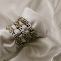 Silk Scrunchie in Peat (Skinny)