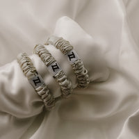 Silk Scrunchie in Champagne Oat (Skinny)