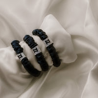 Silk Scrunchie in Navy (Skinny)